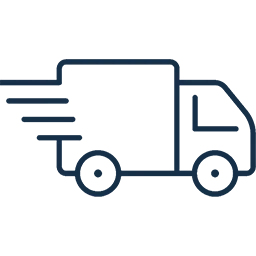 Line-art delivery truck representing regulated cannabis transfers moving downstream to retail